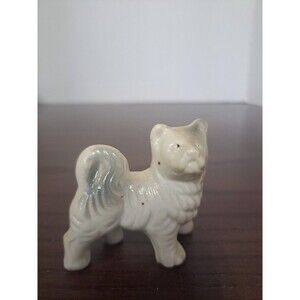 Vintage Akita Porcelain Figurine Made In Japan